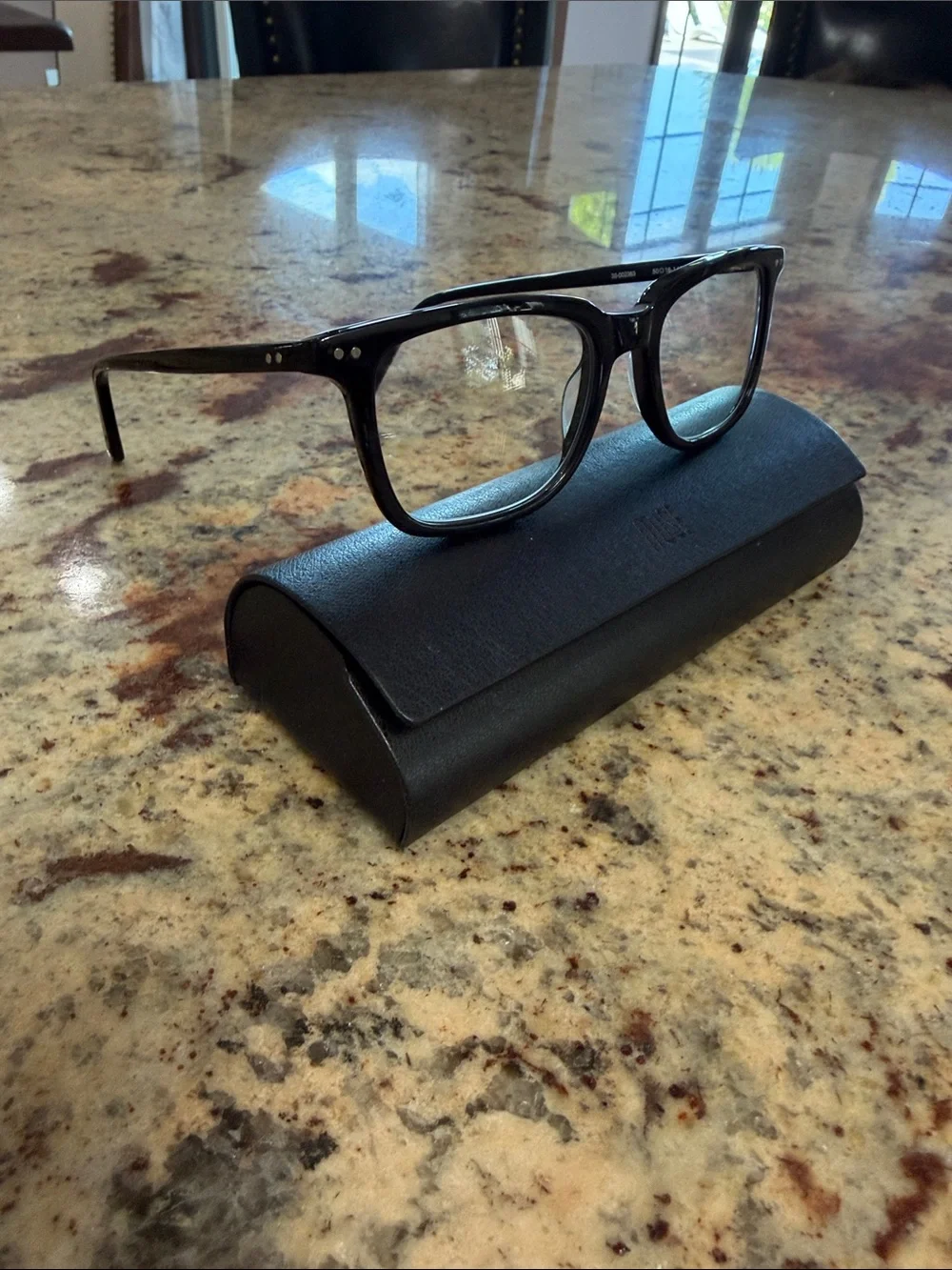 Black framed Glasses with Case